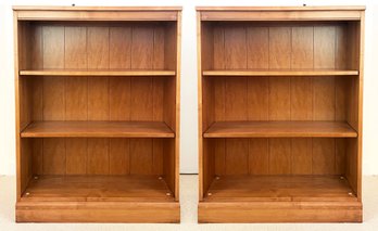 A Pair Of Maple Bookcases By Ethan Allen