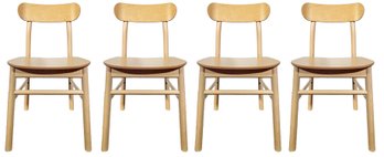 A Set Of 4 Modern Bent Ply Side Chairs 'Ronninge' By Ikea