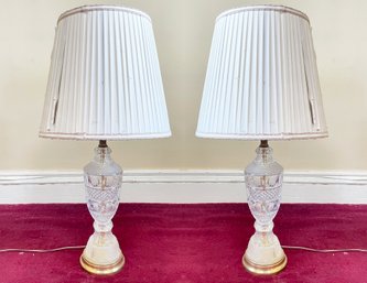 A Pair Of Crystal Lamps