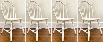 A Set Of 4 Painted Wood Windsor Chairs