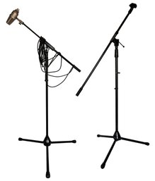 A Neuman TLM 170 R Microphone And Two Stands