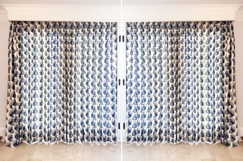 Fab Shell Motif Linen Curtains And Valences And Hanging Hardware