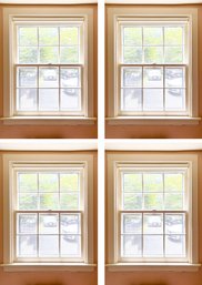 Four Antique Double Hung Windows