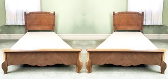 A Pair Of Vintage Twin Bedsteads From The Trianon Line By Kent-Coffey Furniture