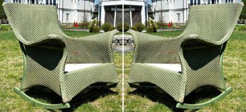 A Pair Of Modern Wicker Rocking Chairs By Lloyd Loom