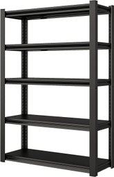 A Metal And Wood Storage Shelf (3 Of 5 In Sale)
