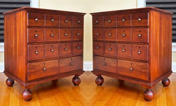 A Pair Of Gorgeous Cherry Wood Nightstands By Bob Timberlake For Lexington Furniture