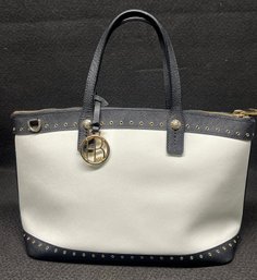 Henri Bendel West 57th Satchel In Black And White With Dust Bag