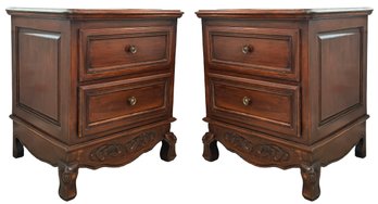 A Pair Of French Provincial Nightstands By Grange Furniture