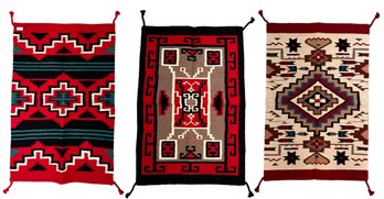 A Trio Of Vintage Saddle Blankets - Southwestern Geometrics