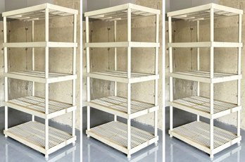 A Set Of 3 Sturdy Plastic Storage Shelves (5 Of 5)