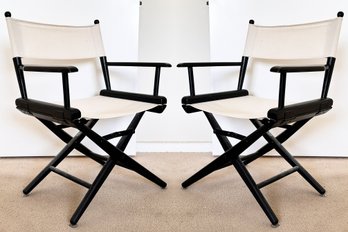 A Pair Of Vintage Director's Chairs By The Telescope Folding Furniture Company