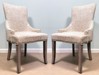 A Pair Of Elegant Modern Side Chairs By RK Home Furnishings