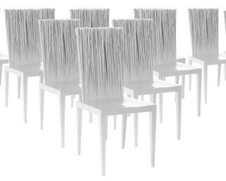 A Set Of 12 Italian Modern Jenette Chairs By Fernando And Humberto Campagna For Edra - White
