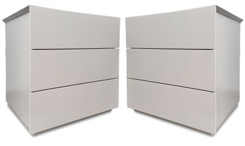 A Pair Of Italian Modern Lacquered Nightstands By The Mobital Group