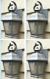 A Set Of 4 Pewter Sconces