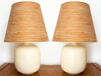 A Pair Of Vintage Mid Century Table Lamps By Lotte And Gunnar Bostlund, C. 1960's