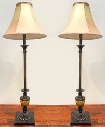 A Pair Of High Quality Bronze Stick Lamps