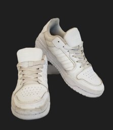 Men's Adidas Entrap Cloud White Leather Low Top Sneakers Size 8.5