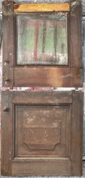 An Antique Solid Mahogany Dutch Door (AS IS)