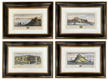 A Set Of Four 19th Century Hand Colored English Lithographs