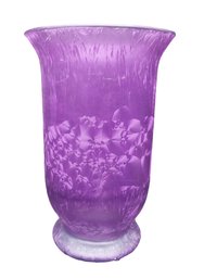 Made In Spain Recycled Glass Amethyst 9 3/4' Pedestal Base Vase