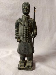 Vintage Museum Of Terracotta Warrior - Chinese Warrior Statue With Staff