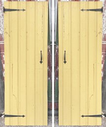 A Pair Of Vintage Paneled Pine Doors