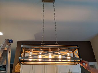 Kichler Stetton 5-Light Anvil Iron And Distressed Antique Grey Farmhouse Dry Rated Chandelier