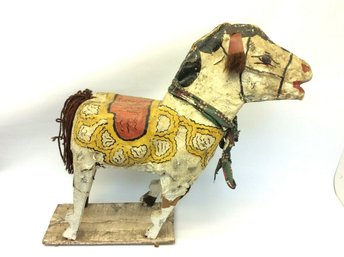 Wood Paper Mache Horse Figure