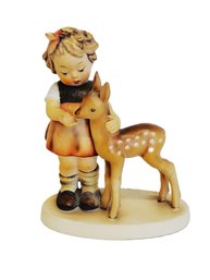 Vintage 1947 'Friends' Girl With Baby Deer Goebel M.J. Hummel Figurine #1306 West Germany