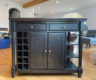 Expandable Kitchen Island With Wine Rack