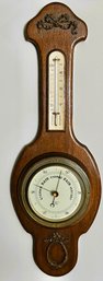 Vtg Tycos Short & Mason Barometer Made In London England 24-3/4' X 8-1/4'