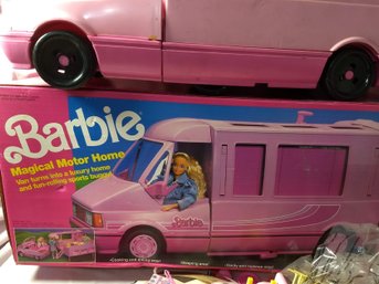 Barbie Magical Motor Home, Van Turns Into A Camper