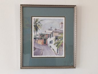 Framed Bermuda Watercolor Print By Carole Holding