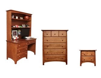 Ragazzi Desk With Hutch, Chest Of Drawers, And Nightstand