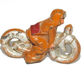 Old Barclay Manoil Soldier On Motorcycle Figure