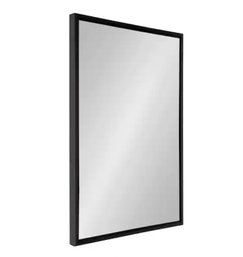 Rectangular Mirror With Beveled Raised  Black Frame  Dimensions  24x30 Model# 102421618B