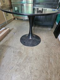 Beautiful Black Pedestal Tulip Dining Table Measures 42 Inches Across And About 29 Inches Tall