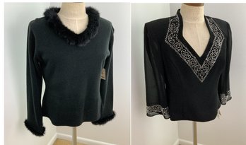 Pair Of NWT Dressy Black Tops