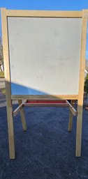Easel Blackboard On One Side And Dry Erase On The Other With Tray, Also Had Erasers And Markers Not Shown