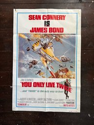 Vintage Original - 007 In You Only Live Twice Movie Poster (27 X 41)