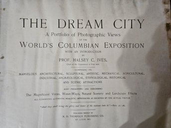 Vintage Book 1893 The Dream City A Portfolio Of Photographic Views Of The World's Columbian Exposition