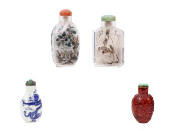 4 Chinese Snuff Bottles