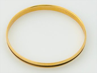 Vintage Authentic Marked 750 ( 18K) Yellow Gold Tiffany & Co. Bangle Bracelet 19 Gram Weight Acid Tested