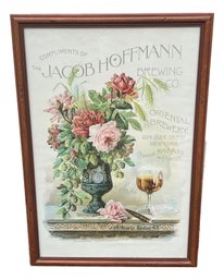 Compliments Of The Jacob Hoffmann Brewing Co. Framed Lithograph