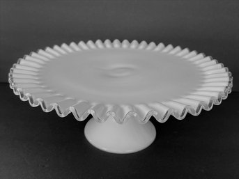 Fenton Silver Crest Footed Cake Plate- Beautiful!