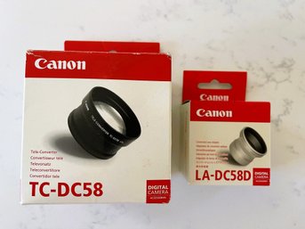 New In Boxes: Canon TC-DC58 Tele Converter Lens & LA-DC58D Lens Adapter