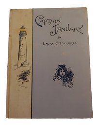 Antique 1890 Novel Captain January By Laura Richards 1st Edition HC Antique Book