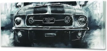 Open Road Ford Mustang Black & White Wrapped Canvas Wall Decor - NEW